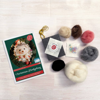 Christmas Hedgehog Ornament - Needle Felting Class SOLD OUT