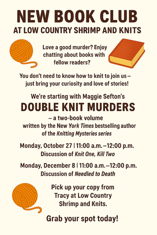 Double Knit Murders Shrimp and Knits Book Club - December SOLD OUT