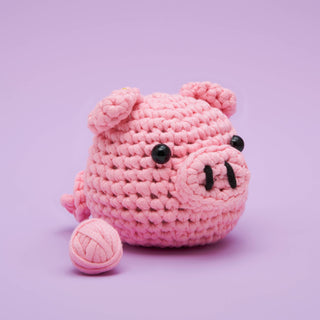 Bacon the Pig Beginner Crochet Woobles Kit