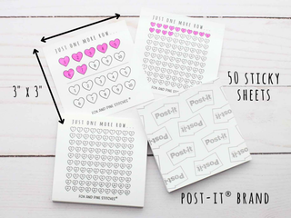 Fox and Pine Stitches Row Counter Stickies