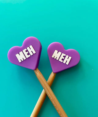 Comma Craft Co Knitting Needle Point Protectors - Valentine's Heart Meh