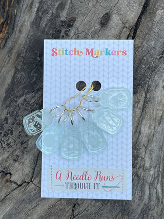 A Needle Runs Through It - Apothecary Jars Stitch Markers