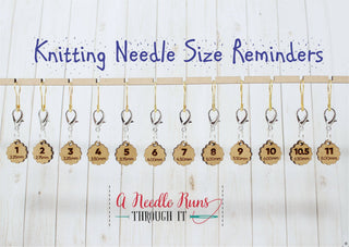 A Needle Runs Through It - Knitting Needle Sizes Stitch Markers