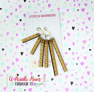 A Needle Runs Through It – Little Rulers Stitch Markers