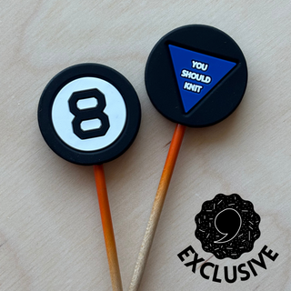 Comma Craft Co Knitting Needle Point Protector Magic 8 Ball