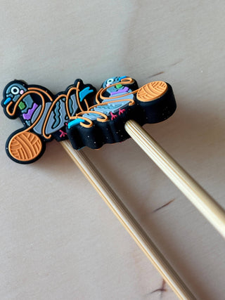 Comma Craft Co. - Glitter Pigeon Knitting Needle Point Protectors