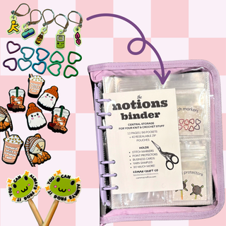 Comma Craft Co - The Notions Binder - Deluxe Knitting and Crochet Organizer