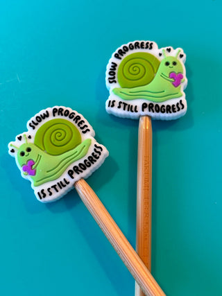 Comma Craft - Slow Knitting Progress Snail Needle Point Protector