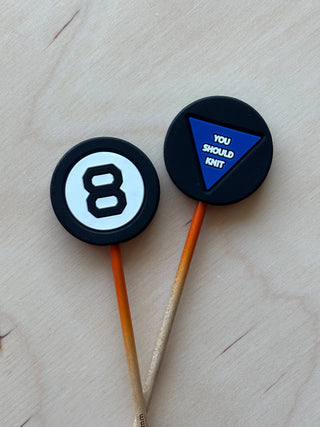 Comma Craft Co Knitting Needle Point Protector Magic 8 Ball