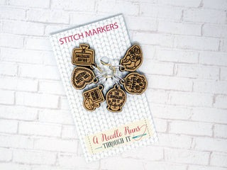 True Crime and Craft Inspired - Stitch Markers (set of 6)