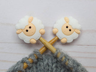 Fox and Pine Stitches White Sheep Stitch Stoppers