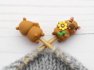 Fox and Pine Stitches Daisy Capybara Stitch Stoppers