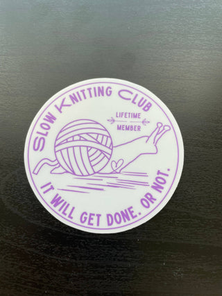Comma Craft Co - Slow Knitting Club Vinyl Sticker