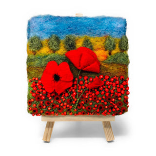 Mini Masterpiece: Poppies at Sunrise Needle Felting Kit