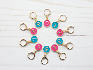 Fox and Pine Stitches 0-9 Number Counting Stitch Markers