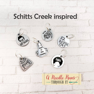 A Needle Runs Through It – Schitt’s Creek Inspired Stitch Markers