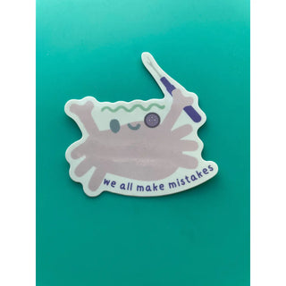 Crab We All Make Mistakes Vinyl Sticker