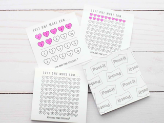 Fox and Pine Stitches Row Counter Stickies