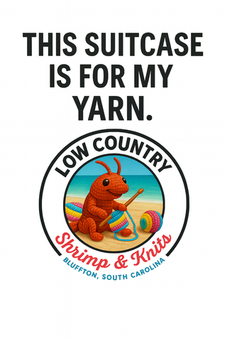 Shrimp and Knits Luggage Tags