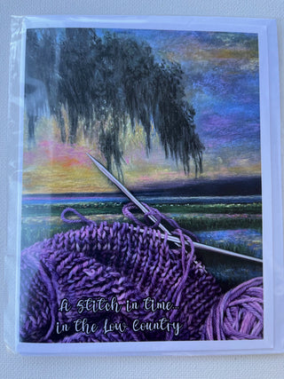 Low Country Knitting Notecard by artist Julie Combs