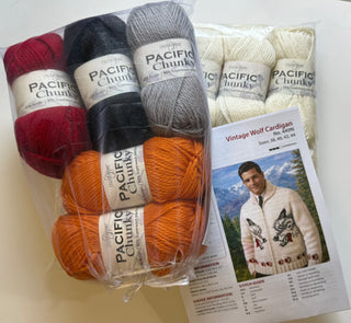 Mary Maxim Fox Cardigan from Project Hail Mary- Knitting KIT