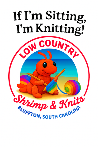 Shrimp and Knits Luggage Tags