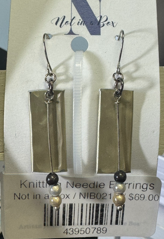 Not in a Box - Knitting Needle Earrings