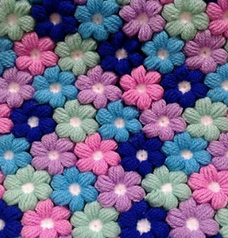 Puff Flower Crocheted Blanket - Class