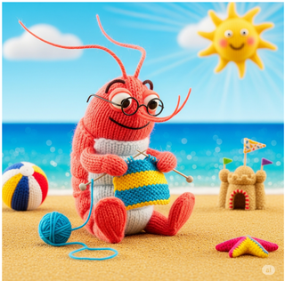 Shrimp and Kits -  Beachy Hand-Dyed Advent Calendar