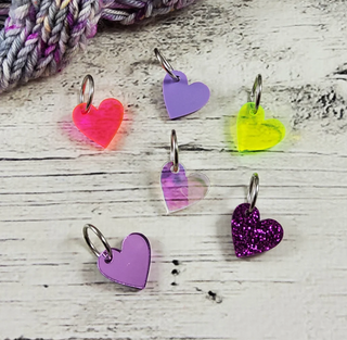 Katrinkles Heart Stitch Marker Set – Acrylic
