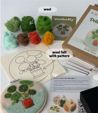 Woolbuddy - Painting with Wool Needle Felting Kit