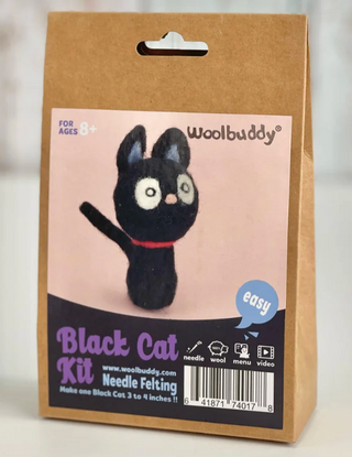 Woolbuddy - Black Cat Needle Felting Kit