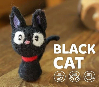 Woolbuddy - Black Cat Needle Felting Kit