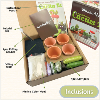 Woolbuddy - Cactus needle Felting Kit