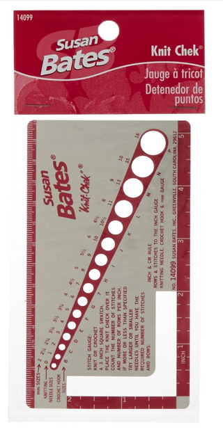 Susan Bates - Knit Chek Swatch/Needle Gauge