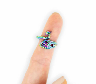 Twice Sheared Sheep - Rainbow Peacock Tensioning Ring