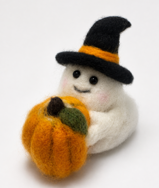 Adult Halloween Needle Felting Class: Ghost - 10/10