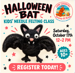 Kids' Halloween Needle Felting Class: Halloween Bat - 10/17