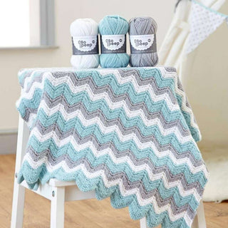 Zig Zag Knitted Baby Blanket Kit