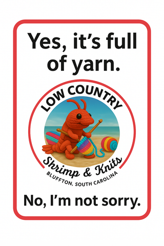 Shrimp and Knits Luggage Tags