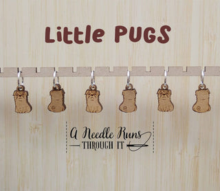 Front & Back Pugs - Stitch Markers (set of 6)