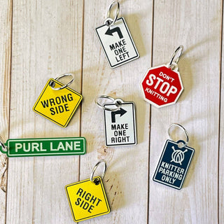 A Needle Runs Through It – Traffic Signs Stitch Markers