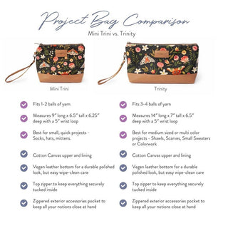 Twice Sheared Sheep – Mini Trini Project Bag  Spring Floral
