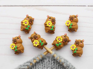 Fox and Pine Stitches Daisy Capybara Stitch Stoppers