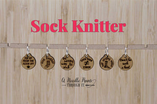 Sock Knitting - Stitch Markers (set of 6)