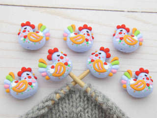 Fox and Pine Stitches Colorful Chicken Stitch Stoppers