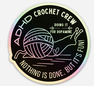 Comma Craft Co - ADHD Crochet Club Vinyl Sticker
