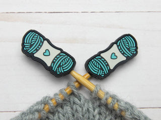 Fox and Pine Stitches Turquoise Yarn Skein Stitch Stoppers