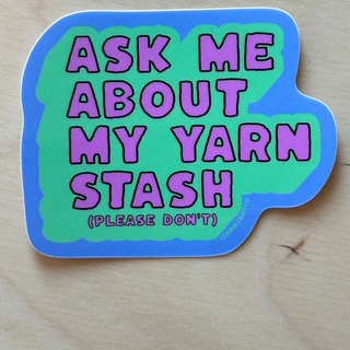Vinyl Sticker Laptops, Bumpers Knitting Crochet Yarn Stash