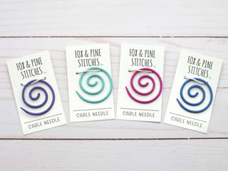 Fox & Pine Stitches - Colorful Spiral Cable Needle